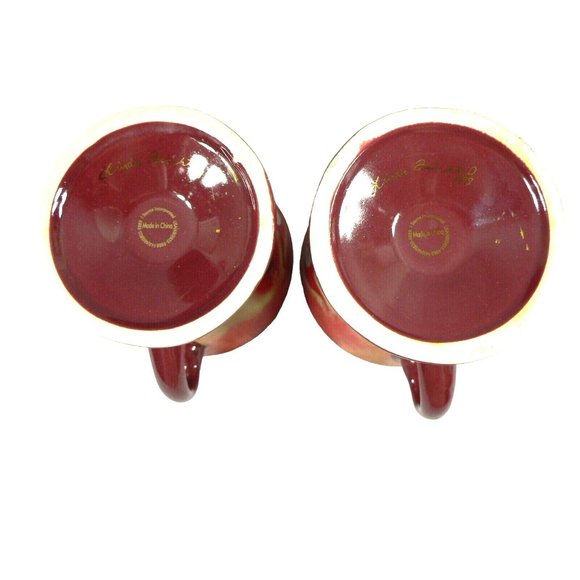 Expresso Cups Mardi Gras Jester Musical Image Signed Linda Frichtel 1999 in Gold - Picture 5 of 11